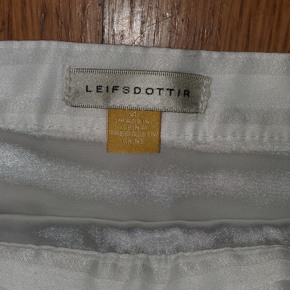 Leifsdottir By Anthrpologie White Striped Skirt - Picture 2 of 11